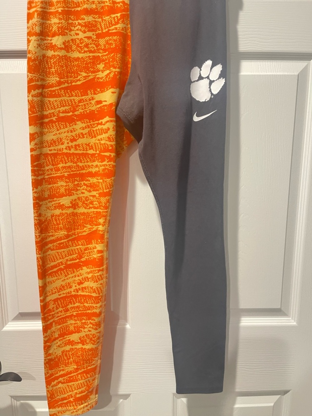 Nike orange patten and gray legging